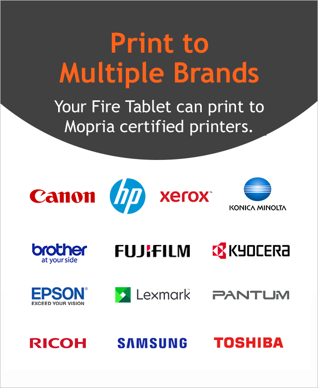 Your Amazon Fire Tablet can print to Mopria certified printers.