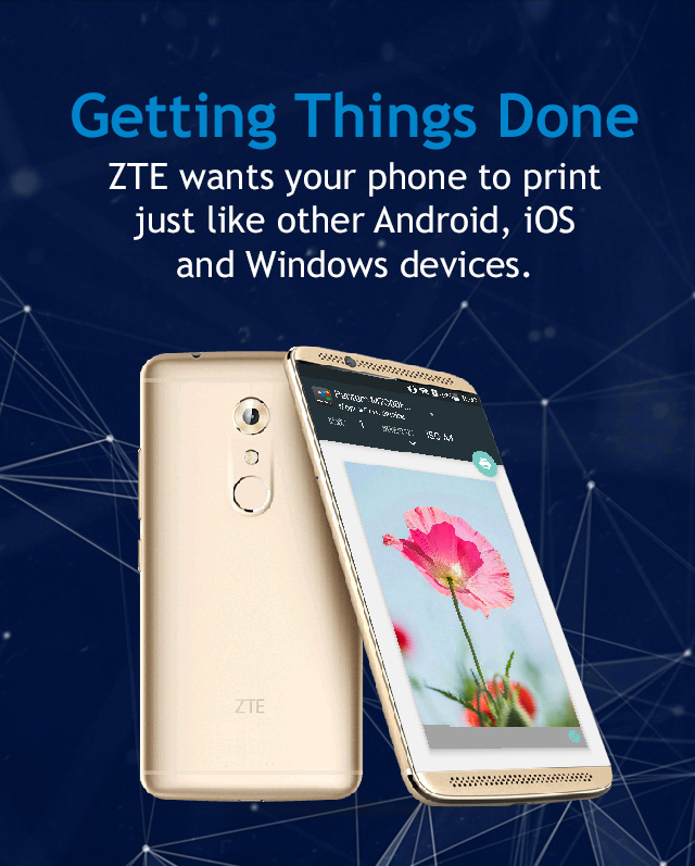 ZTE includes the Mopria Print Service as a system app in select phone models. 
