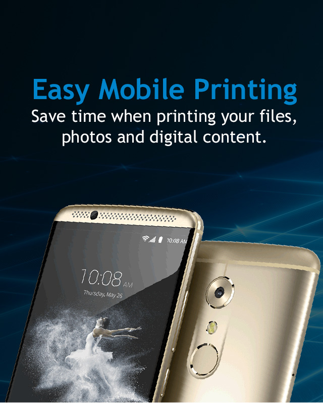 Your ZTE phone can print to Mopria certified printers.