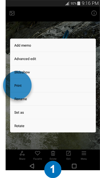 how to print from Android