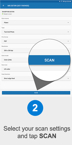 How to scan to Android